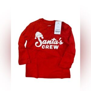 Carters Toddler Santa Crew Long Sleeve Christmas T Shirt 18 Month